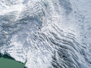 Obraz premium Aerial view of fossil glacier in Tibet,China