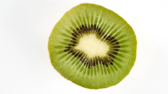slice kiwi fruit isolated