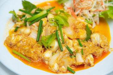 Stir Fried Crab with Curry Powder