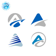 abstract A letter logo vector template