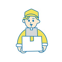 配送荷物を渡す・荷物を預かる配達員