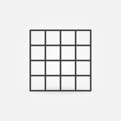 Wall of Floor Empty Tile linear vector concept icon