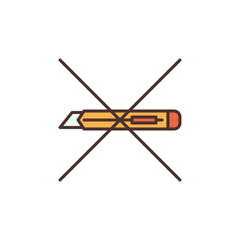 Do not open with a Cutter vector forbidden colored icon