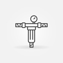 Fine Water Filter vector concept line icon or symbol
