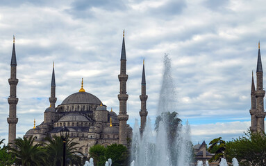 Fototapeta na wymiar Sultan Ahmed Mosque Istanbul, Turkey