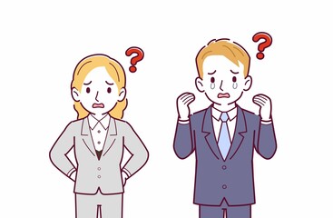 2人の金髪の男女