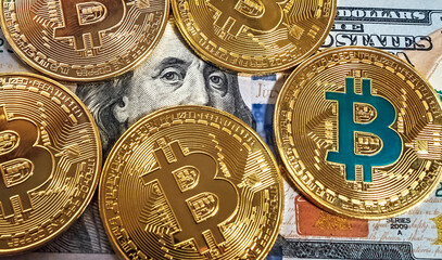 Cryptocurrency Bitcoin USDT dollar top view