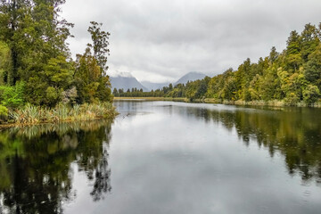 Lake Matheson in New Zealand