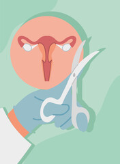 gynecology uterus scissor