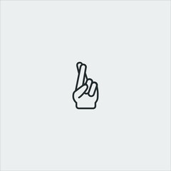 cool finger icon vector icon.Editable stroke.linear style sign for use web design and mobile apps, logo.Symbol illustration.Pixel vector graphics - Vector