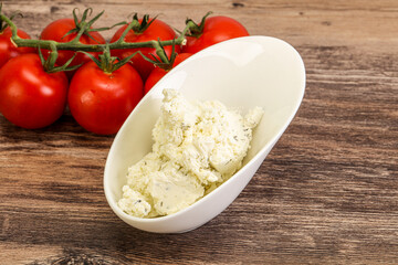 Soft cream cheese with herbs