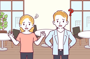 ブロンドヘアの男女