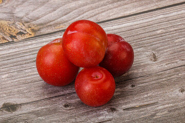 Ripe sweet tasty red plum