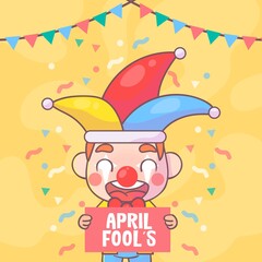Hand drawn april fools day Premium Vector
