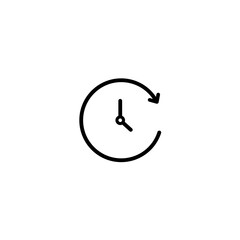 Clock Icon in trendy flat style isolated on grey background. Time symbol for your web site design, logo, app, UI. Vector illustration, EPS10.