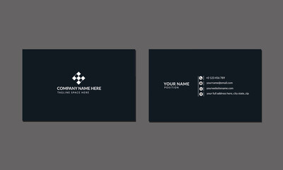 Professional amazing  Dark business card template design,  Vector business card template. Visiting card for business and personal use. Vector illustration design.