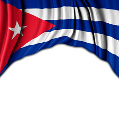 Flag of Cuba waving in the wind 3D illsutration