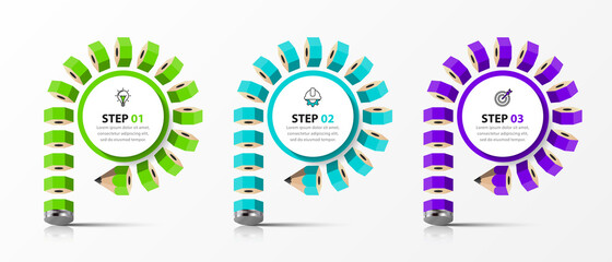 Infographic design template. Creative concept with 3 steps