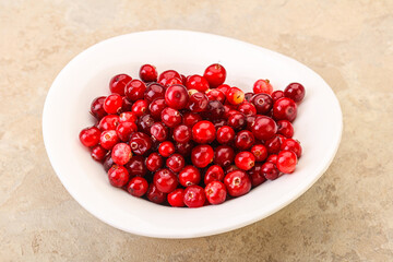 Sweet and tasty cranberry in the bowl