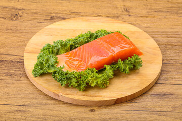 Salmon fillet slice for cooking