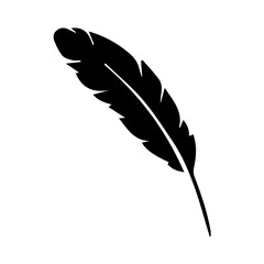 bird feather monochrome flat symbol silhouette On White Background Illustration Design Logo Template