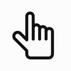 Hand pointer. Clicking finger icon. Vector illustration.
