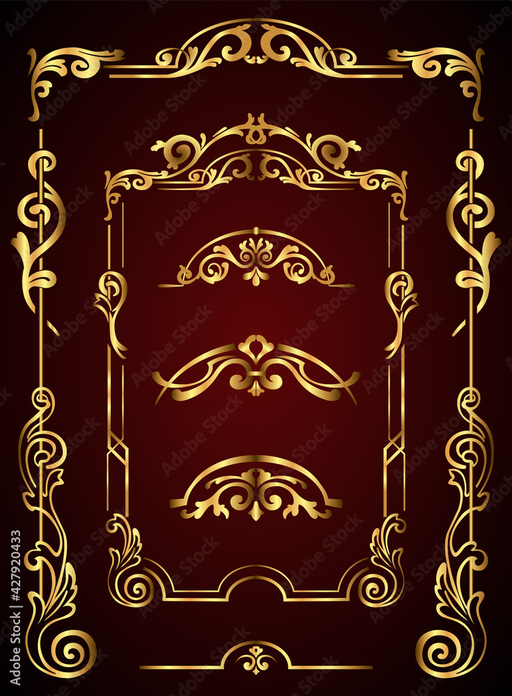 Poster flourish calligraphic design elements. vintage swirls and scrolls for page decoration. ornate symbol