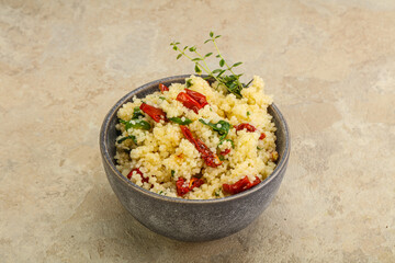 Vegetarian uisine - couscous with vegetables