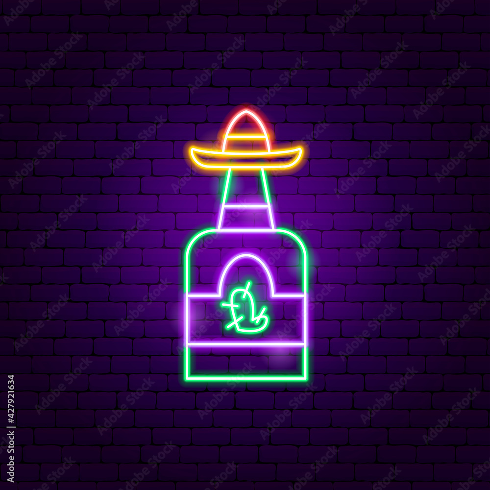 Poster tequila neon sign