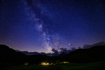 Fototapeta premium via lattea da Saltria, Alpe di Siusi 