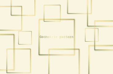 modern banner with yellow squares and shadow. vector illustration. pattern from squares. suitable for wallpaper
