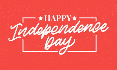 4th of july independence day lettering background