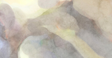 Modern painting of soothing brush strokes resembling alcohol inks. Watercolor abstract painting with pastel colors for poster, wall art, banner, card, book cover or packaging.