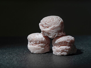 Three small candy in the spot light