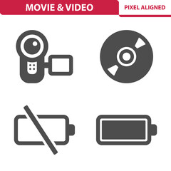Movie, Video Icons
