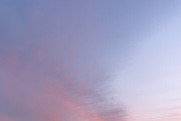Pink sky at sunset, no clouds. Natural background