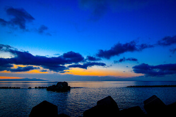 海辺の夕焼け