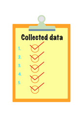 Clipboard with checklist.