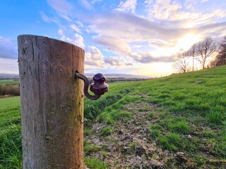 Country landscape in sunshine in Germany