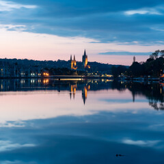 Truro cathedral on the river cornwall england uk 