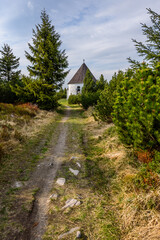 Kunstatska kaple in Orlicke hory in Czech republic.