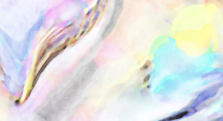 Crazy watercolor random pattern. Creative abstraction. Modern art painting. 2d illustration. Digital texture wallpaper. Artistic watercolored backdrop material.