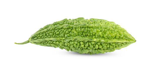 Bitter melon or Bitter gourd isolated on white background