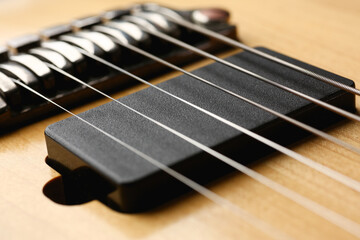 Fototapeta premium Classic shape wooden electric guitar with rosewood neck