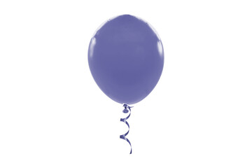 Blauer Luftballon isoliert auf weißen Hintergrund