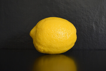 lemon on black