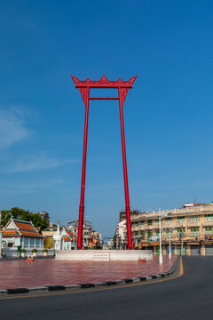 Giant swing or Sao Ching Cha the famous beautiful landmark of Bangkok, Thailand