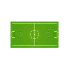 Football field, field plan, vector graphics