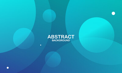 Minimal geometric background. Blue elements with fluid gradient. Dynamic shapes composition. Vector illustration