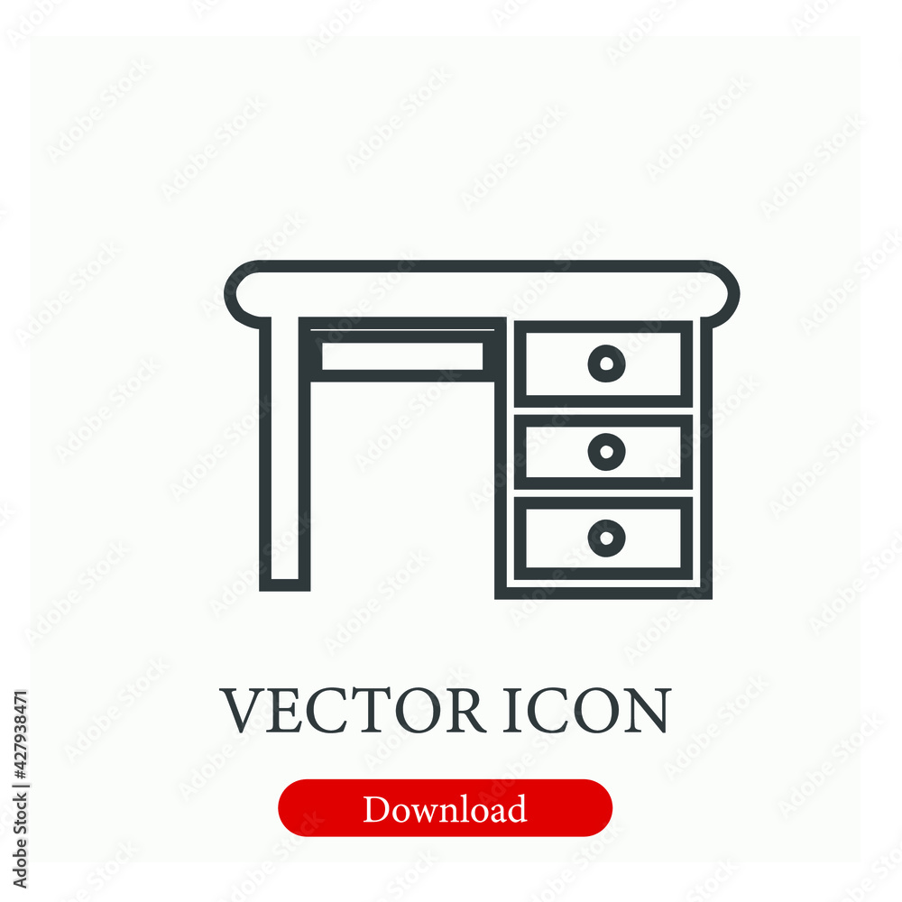 Poster cabinet vector icon. editable stroke. linear style sign for use on web design and mobile apps, logo.